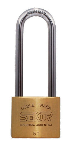 Sekur Solid Brass Padlock 50 Mm Medium Shackle 0