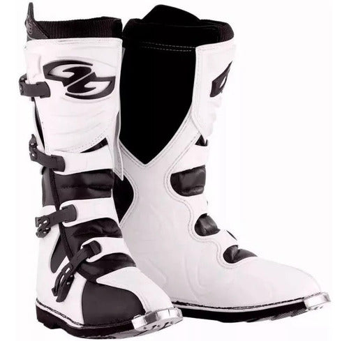Pro Tork Cross Combat 4 White and Black Motorcycle Boots 10