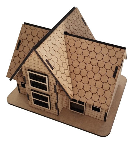 3D Wooden Puzzle House Roof Tiles Wood Building Kit WA00120 1