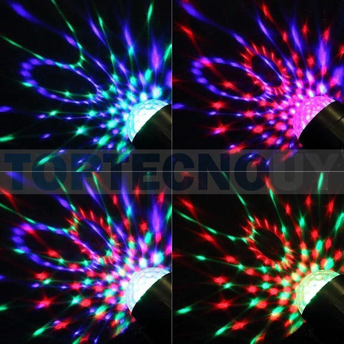 Bola Luz Led Giratoria Discoteca Luces Rgb Colores Fiestas 1