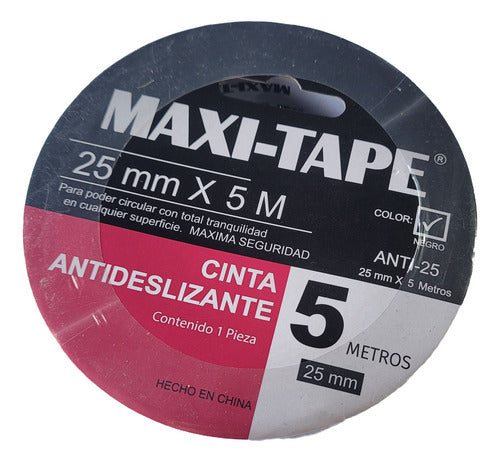 Cinta Antideslizante Negra 25mm X 5m Esc Autoadh Maxitape 0