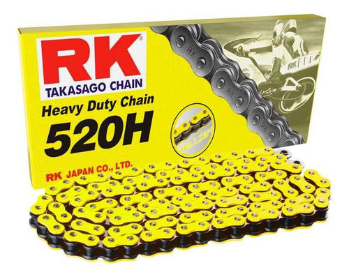 RK 520 H x 120 L Reinforced Neon Yellow Chain with Clip 0