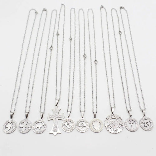 Zaphire Joyas Combo 10 Premium Charms Surgical Steel Chains Wholesale 1