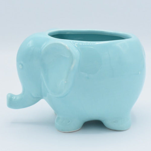 OMS Ceramic Design Planter Elephant African - Trunk Down 22