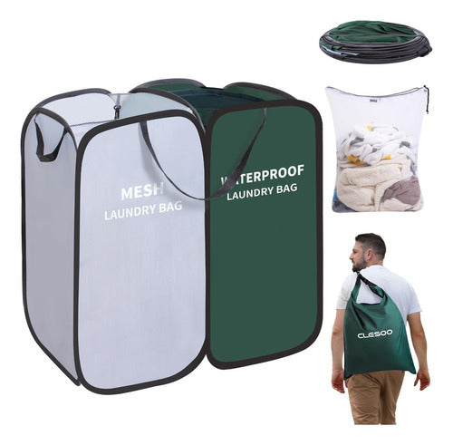 Cesta De Lavanderia Desplegable Con Bolsa De Lavado Impermea 0