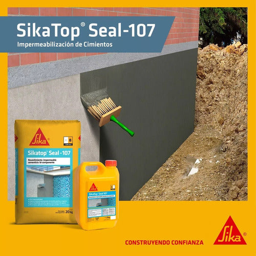 Sika Top Seal 107 Revestimiento Impermeable X 25kg A+b 1