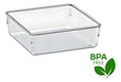 Square Acrylic Organizer Container for Refrigerator 15 cm x 2 5