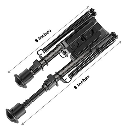 Bipode Cvlife Fibra De Carbono P/rifle - Adaptador Picatinny 4