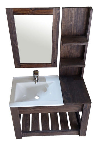 70cm Hanging Wood Vanity with Basin and Mirror - Free Shipping 57