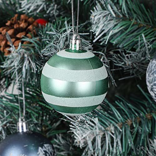 Adornos De Navidad 30 Bolas Para Arbol Azul Y Verde Polar 4