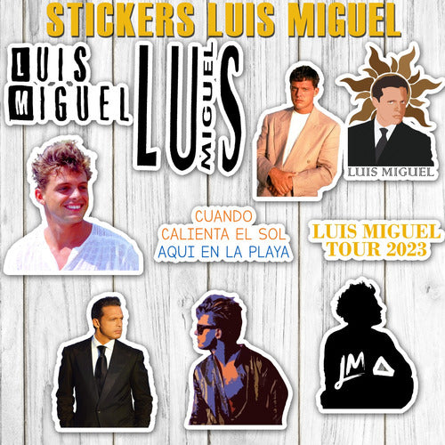 Stickers Luis Miguel 20 Unidades Pvc Plastificados 3