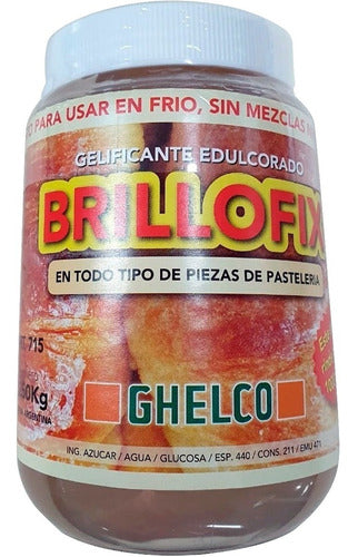 Brillofix Gel Edulcorado De Brillo En Frio Pasteleria Ghelco X 1,2kg 0