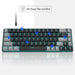 Teclado De 68 Teclas. Compacto. Mecanico. Gamers. Iluminado. 3