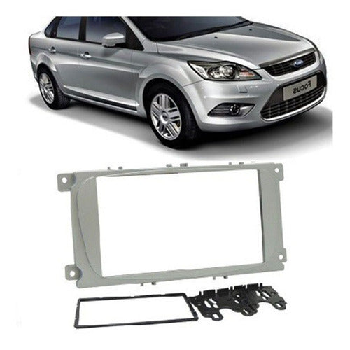 2 Din Ford Focus Front Adapter Frame 09-13 Grey 0