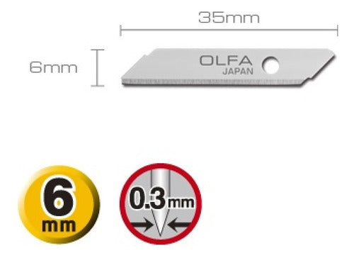 Olfa Repuesto Cuchilla Tsb-1  Blister X 5 Hojas 1
