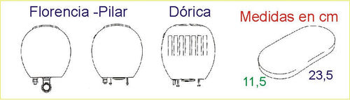 Tapa Deposito Para Mochila Florencia Oval Y Kit Tirado Blanc 1