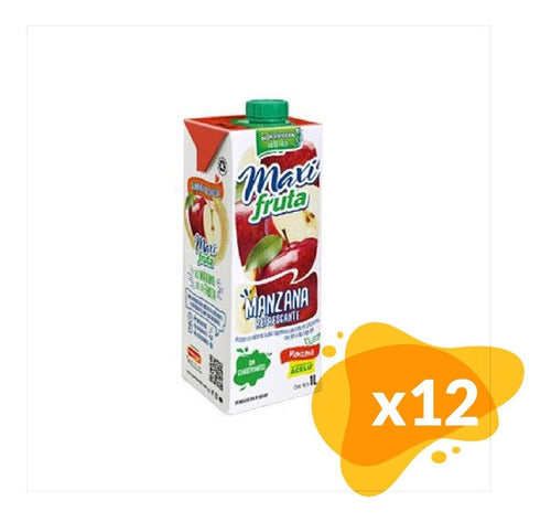 Maxi Fruta Apple Flavor Juice 1 Liter Pack of 12 0