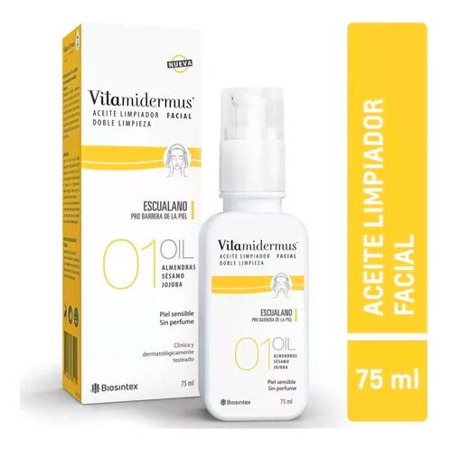 Vitamidermus Aceite Limpiador Facial Doble Limpieza 75ml 1