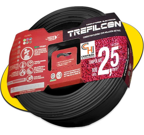 Trefilcon Certified Electrical Cable 1x2.5mm Black 100m 0