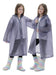 Borogo Reusable Hooded Rain Ponchos for Kids - 2 Pack Gray 2