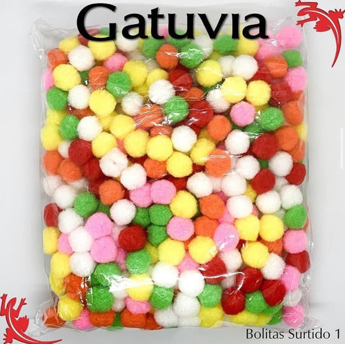 Gatuvia Pompones De Felpa Deco Bijou Muñequeria 18 Mm X 500 Un 2