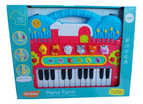 OK Baby Musical Farm Activity Center Piano 1