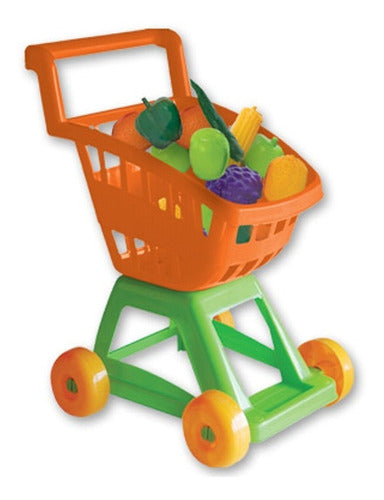 Carrito Super Mercado Duravit Changuito Con Frutas Y Verdura 0