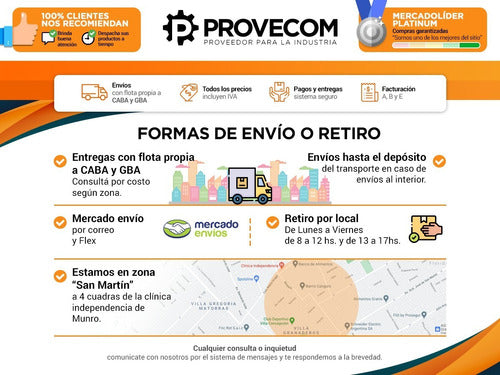 Provecom Bisagra Ficha H° Ala Larga | 100x33x2,5 Mm 1