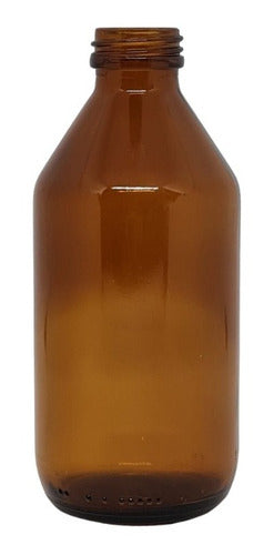 100 Amber Glass Syrup Bottles 250ml Black Spray 1