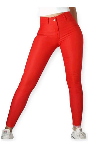 Classic Skinny Pants with Zipper and Button Various Colors 5