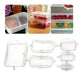 Reusable Adjustable Silicone Square Lids Set of 6 1
