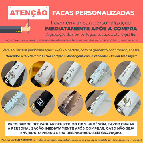 Faca Chef Premium Mundial Personalizada Com Nome Ou Logo 6 2