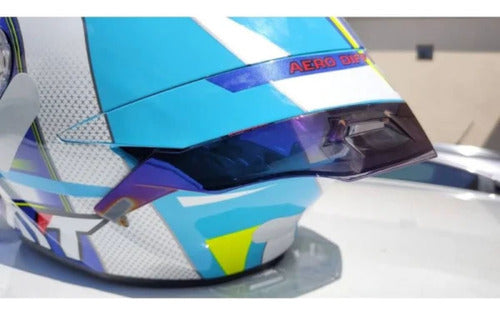 Aerofolio Spoiler Traseiro Capacete Kyt Tt Course Azul 1