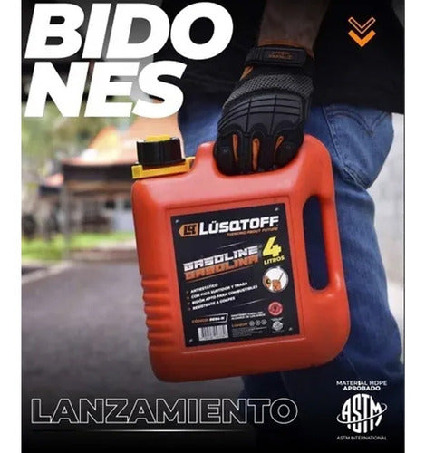 Bidón Plástico Tanque Combustible 4lts Pico Vertedor Náutico 3