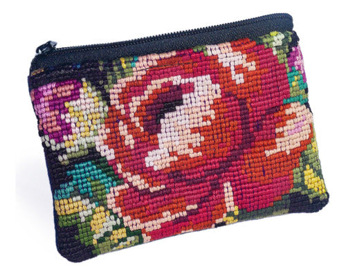 Generic Embroidered Wallet from Guatemala with Zipper 0