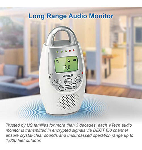 Vtech Dm221 Audio Baby Monitor Con Hasta 1,000 Pies De Alcan 2