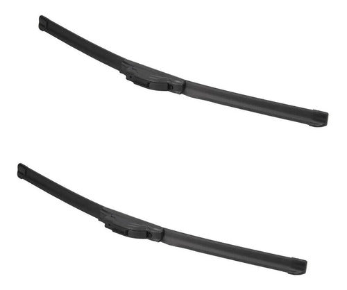 Kit 2 Front Flex Rubber Wiper Blades Peugeot Rcz 2011 To 2015 2