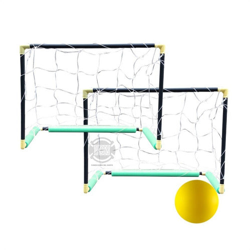 FUNDICIONES DEL NORTE 2 Soccer Goals with Ball for Children 0