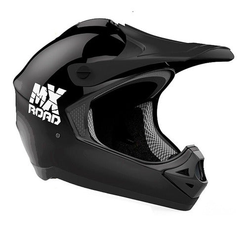 Mx Road Casco Enduro H5 + Guantes + Antiparras Hawk Fas Motos 2