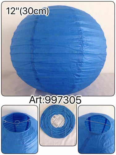Pack of 5 Chinese Paper Lanterns 30cm - Assorted Colors 7