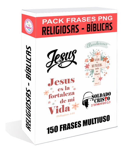 Pack Png Frases Religiosas Bíblicas Cristianas Sublimacion 0