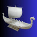 Horse3D Drakar Barco Vikingo, 40cm De Largo, Color Blanco 3