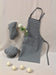 Striped Gabardine Kitchen Apron with Chef Hat and Oven Mitt 5