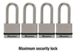 Master Lock Magnum Solid Steel Padlock 134 in Width M530XQLH Pack of 4 3