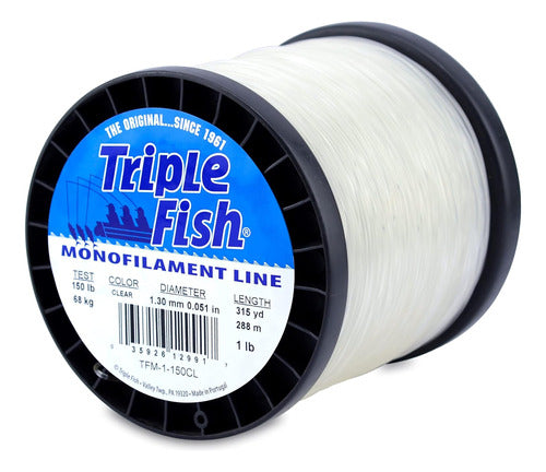 Triple Fish Línea Pesca Monofilamento 150lb 315yd 0