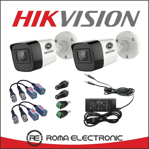 Combo 2 Camaras De Seguridad Hikvision 2mpx 1080p Con Balun 1