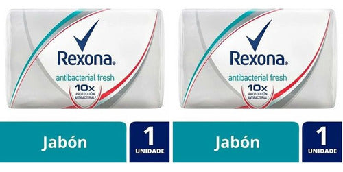 Pack X2u Jabón De Tocador Antibacterial 90g Rexona 0