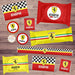 Elita Kits Digitales Formula 1 Uno Ferrari Party Decoration + Candy Bar Printable Kit 4