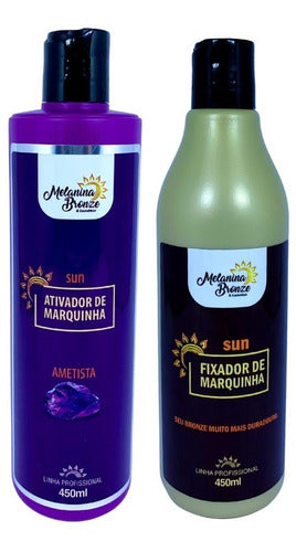 Kit Ativador E Fixador De Marquinha 450ml Melanina Bronze 0