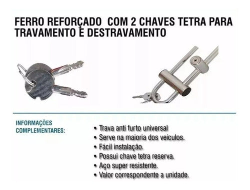 Trava Segurança Carro Automotivo Universal Celta Life Sf 6